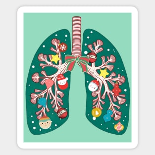 Respiratory Therapist a Lung Christmas Lights RT Nurse Design Magnet